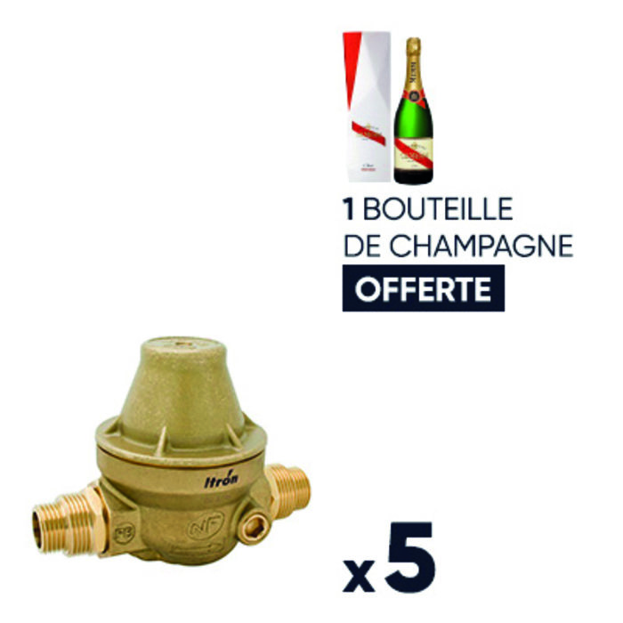 5 réducteurs de pression  universels + 1 Bouteille de Champagne OFFERTE