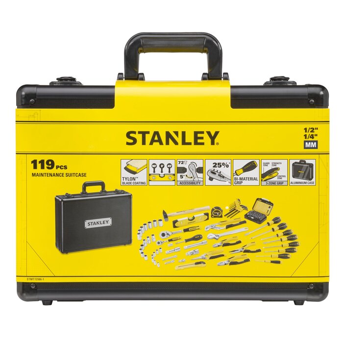 Valise de maintenance 119 pièces – STANLEY – Coffret complet outillage professionnel-3
