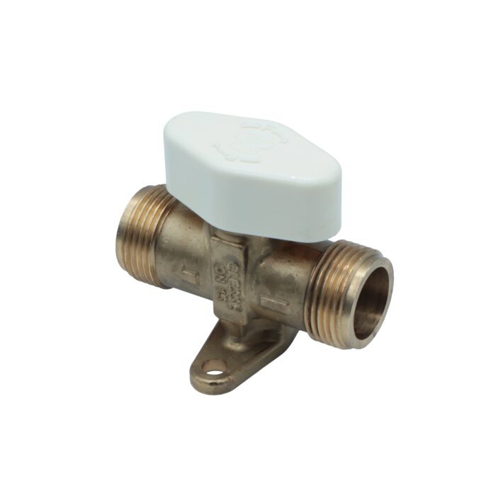 Robinet d'arrêt - Gaz propane - Quart de tour - Mâle / Mâle - Filetage 3/4"