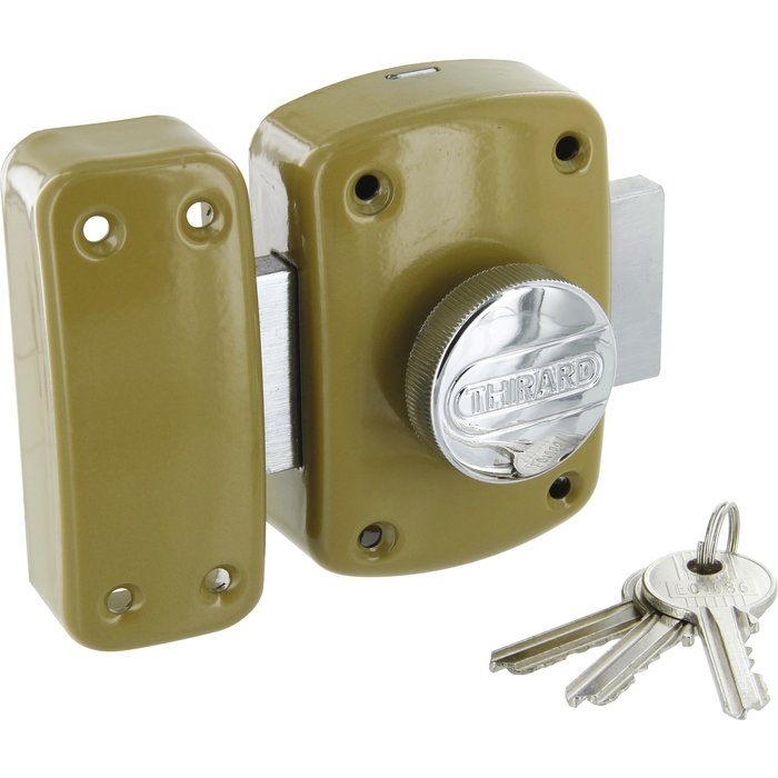 Verrou de sureté bouton et cylindre série Corvette Thirard - Dimensions 45 mm-1