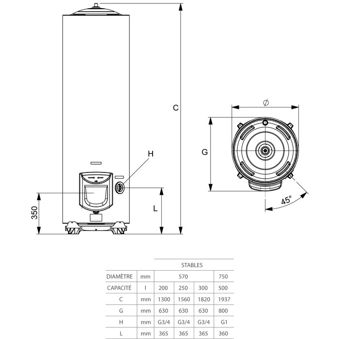 Chauffe-eau - ARISTON - Sagéo - Vertical - Stéatite-1