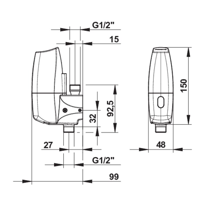 Robinet pour urinoir - PRESTO  - Sensao 8400 N - Electronique-1