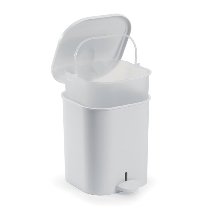 Poubelle carrée à pédale plastique - Gilac - 4 Litre-2
