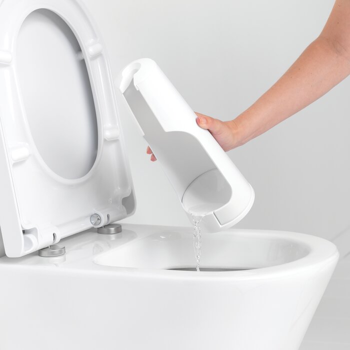 Brosse WC avec support – BRABANTIA – ReNew – Blanc - acier inoxydable-5