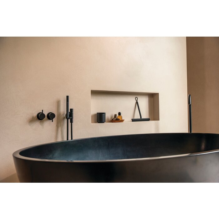 Raclette de douche silicone – BRABANTIA – Dark Grey - avec crochet de porte-2