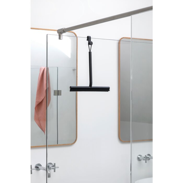 Raclette de douche silicone – BRABANTIA – Dark Grey - avec crochet de porte-3