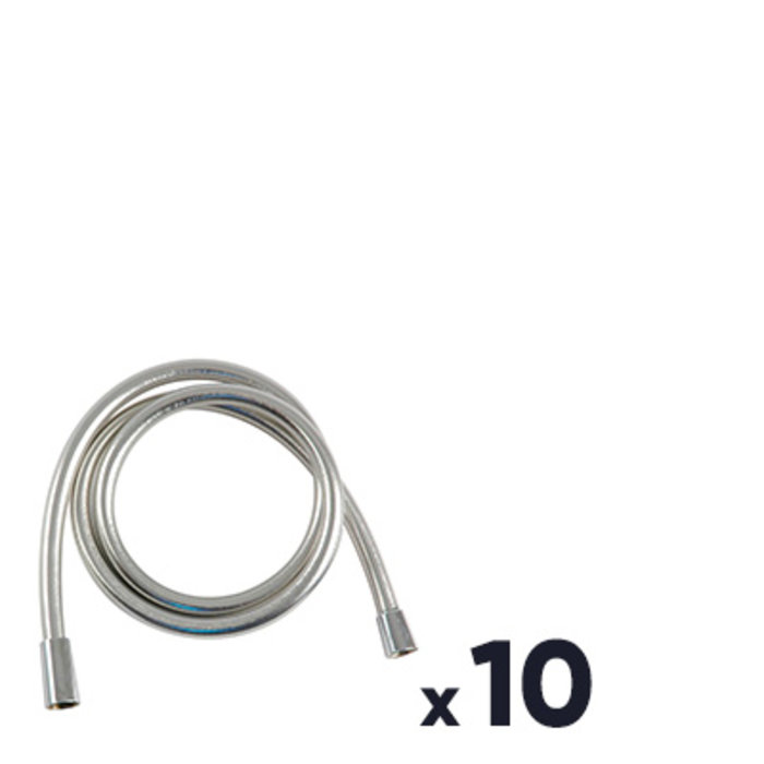 Lot  de 10 flexibles lisses cromflex chromé  anti-torsion - 1,5 m - Odyssea-2