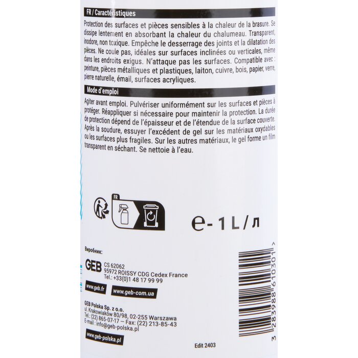 Bouclier thermique en gel - Geb-2