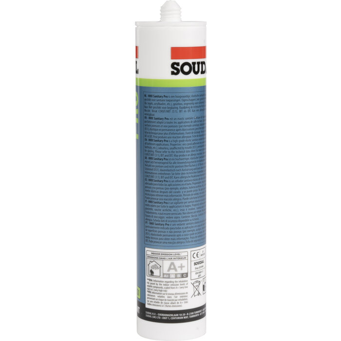 Mastic élastique - HMX Sanitary pro - SOUDAL - Blanc -2