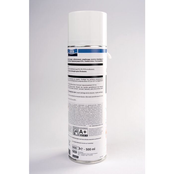 Mousse expansive polyuréthane – GEB – Gebsomousse – Calfeutrement & isolation – 500 ml-3