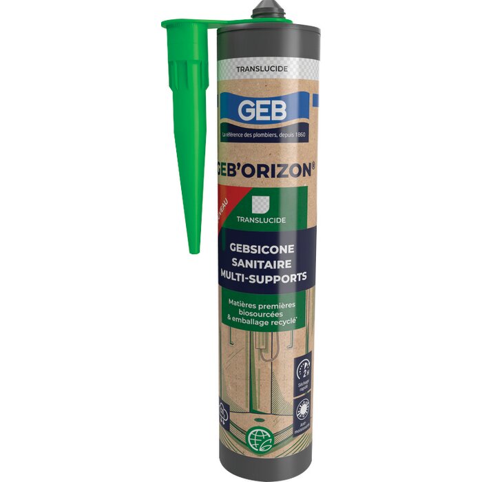 Silicone sanitaire multi-supports - GEB  - Geb'Orizon - Biosourcées - Translucide -1