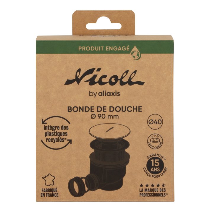 Bonde de douche - NICOLL - Ø90mm - Matières recyclées -6