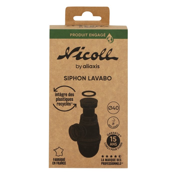 Siphon évier - NICOLL - Polypropylène recyclé - F1"1/2-2