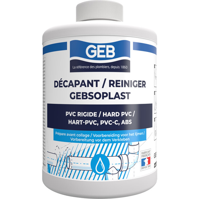 Décapant pour raccords PVC 1 L - Gebsoplast - Geb