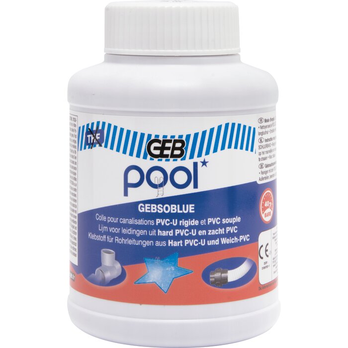 Colle PVC spécial piscine - 250 ml - Gebsoblue - Geb-2