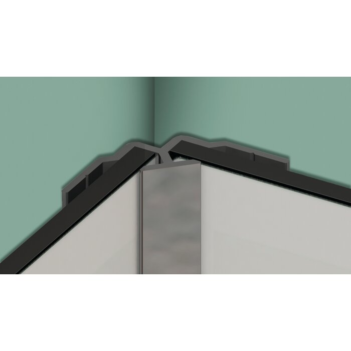 Profilé en L - KINEDO - Montage en angle - Argent Brillant