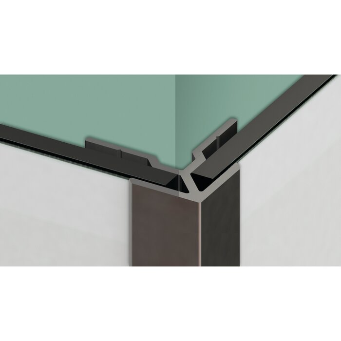 Profilé en L - KINEDO - Montage en angle sortant - Argent Brillant