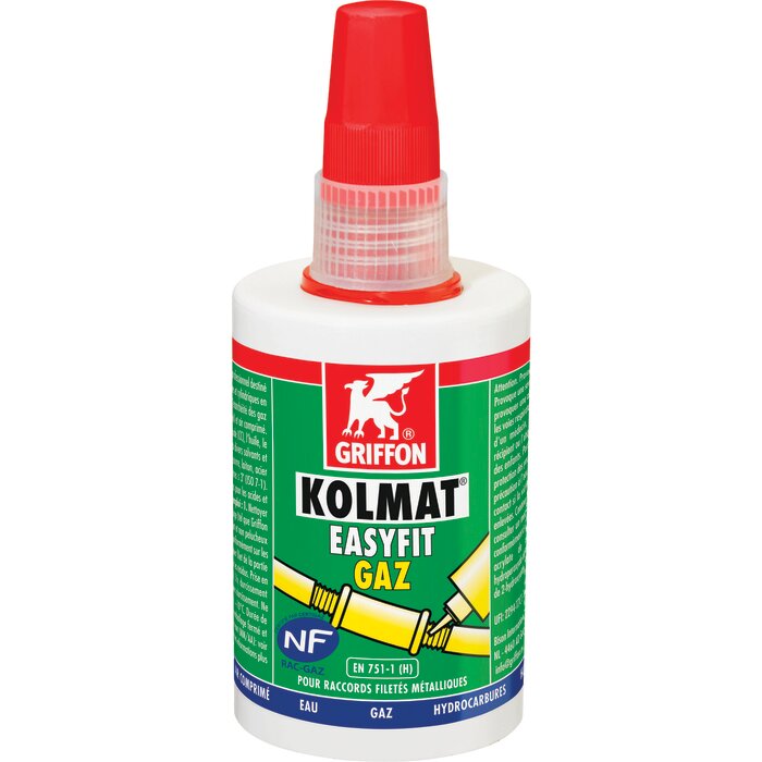 Produit d'étanchéité anaérobie – GRIFFON – Kolmat Easyfit Gaz – Bouteille 50 ml-1