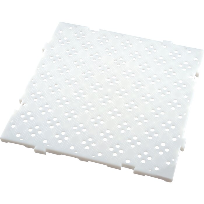 Caillebotis plastique – GILAC – 500 x 500 mm – Ép. 22 mm – Blanc-1