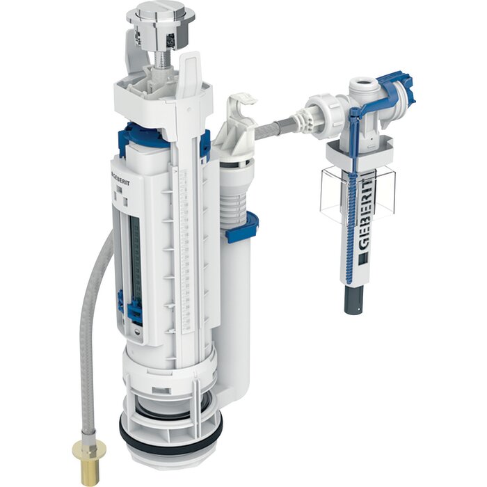 Mécanisme de chasse complet – GEBERIT – Type 290-383 – Double touche – Alimentation universelle 3/8-1
