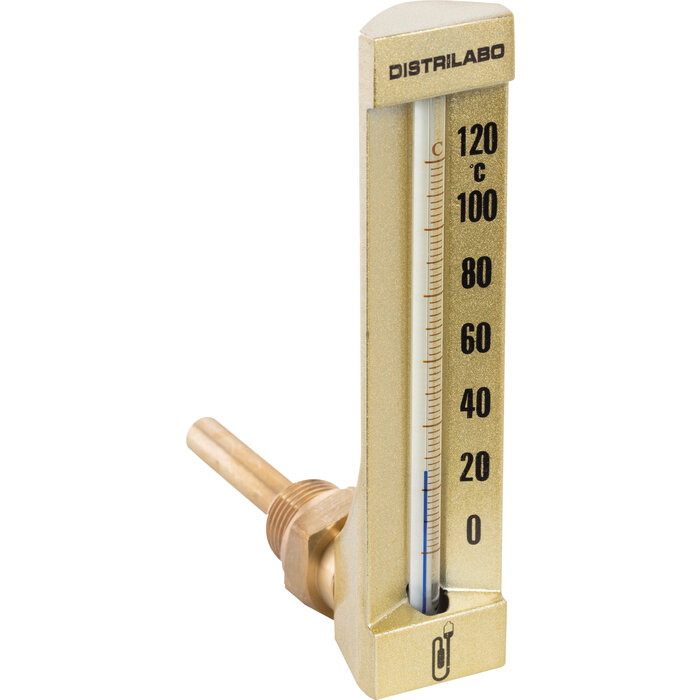 Thermomètre équerre – DISTRILABO – 0/+60°C – Plongeur 63 mm-1