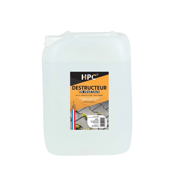 Destructeur de végétaux - HPC - biocontrôle zéro phyto – acide acétique biodégradable 100% – 5L-1