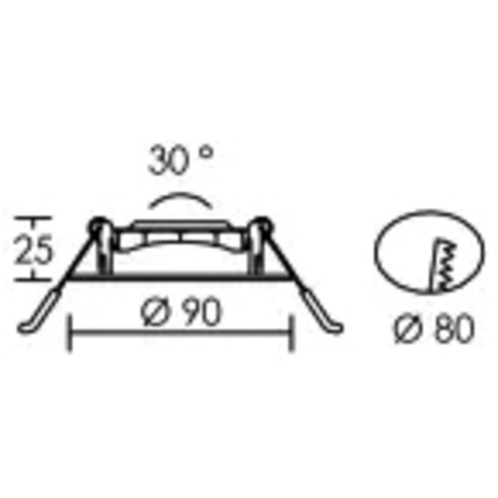 Spot encastré LED orientable – ARIC – MI7 – 6W - Blanc-1