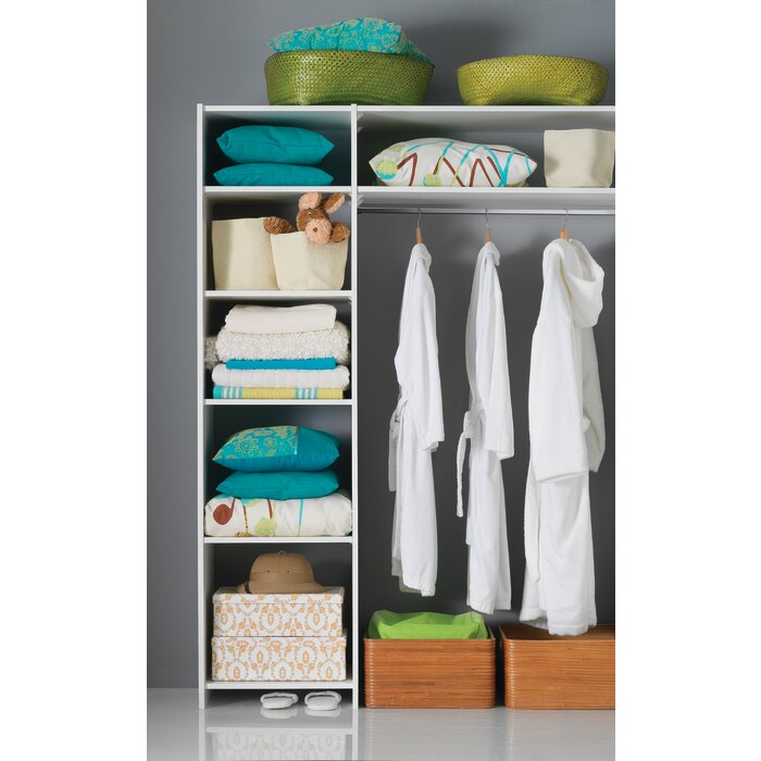 Aménagement de dressing – SIFISA – PRISME - Sans tiroir – Blanc – Colonne + tringle-1