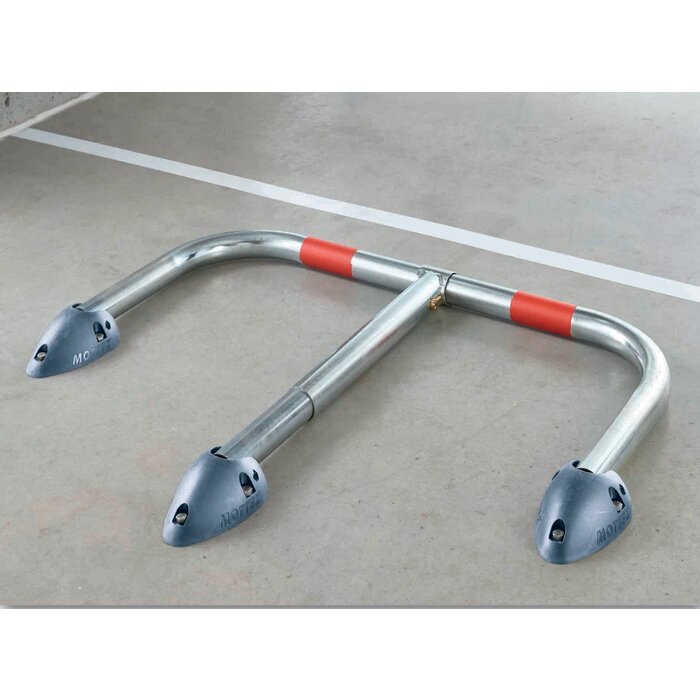Barrière de parking rabattable – MOTTEZ – Acier zingué – Cylindre européen – 94 cm-4
