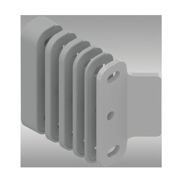 Gâche réglable – LA CROISEE – Acier thermolaqué avec cales de réglage-2