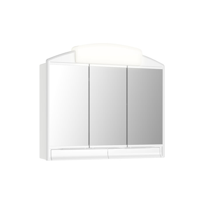 Armoire de toilette - Blanc résine - L59 x H51 x P16cm-1