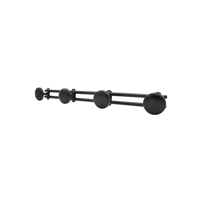 Patère champignon – CIME – 4 têtes rondes – Acier noir mat – Style industriel