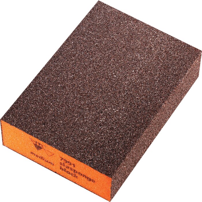 Éponge abrasive 69x98 mm – SIA Abrasives – 4 faces - Grain 60-1