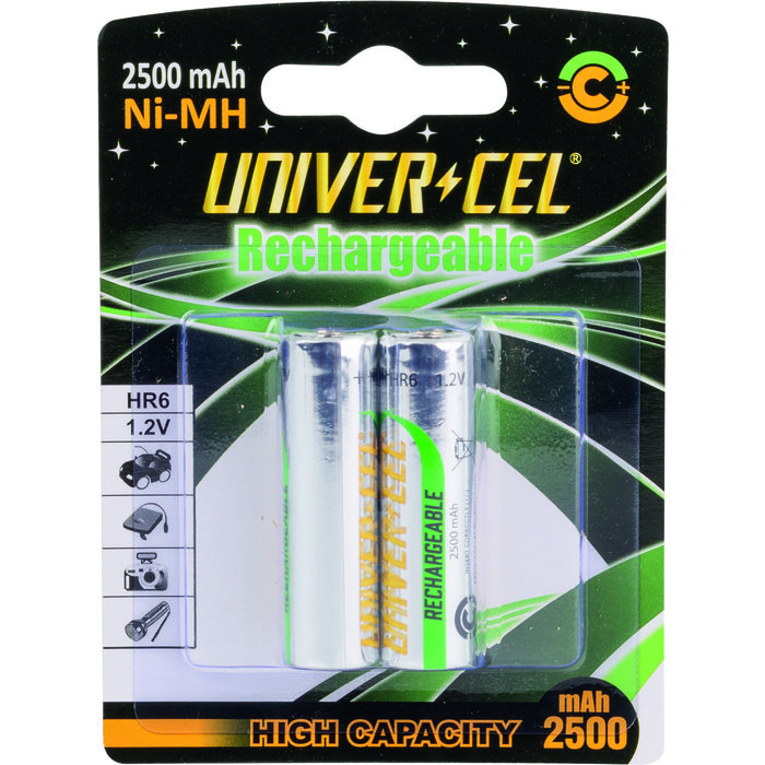 Pile rechargeable - Univer-cel - HR06 - 1,2 V-2