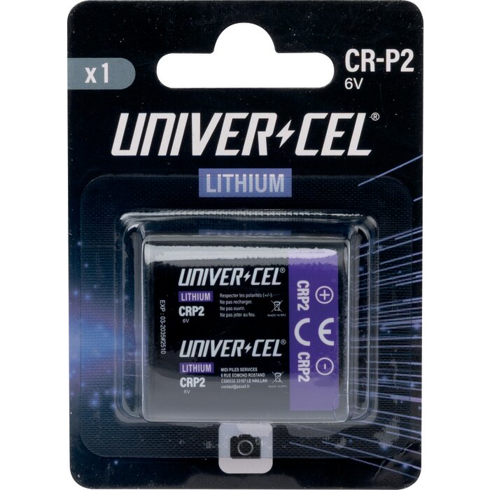 Piles Lithium - Univercel - CR-P2 223- 6 V-2