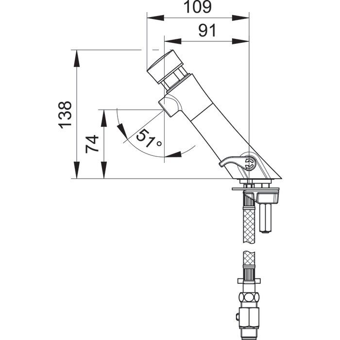 Mitigeur lavabo temporisé - Neo - Presto - 7 seconde-1