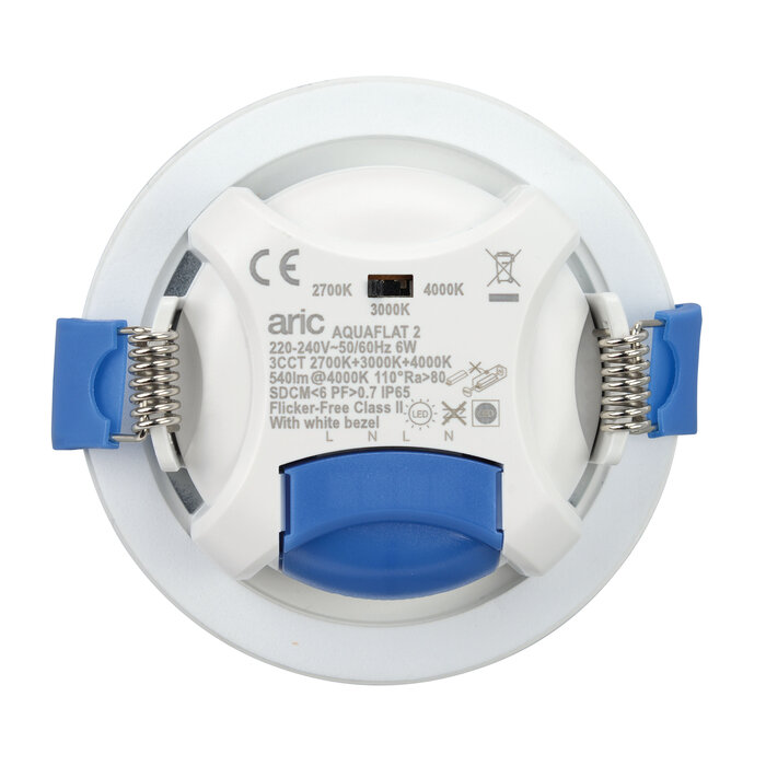 Spot encastré LED - Aquaflat - ARIC - 6 W - 540 lm - 4000 K - Fixe - Blanc-4