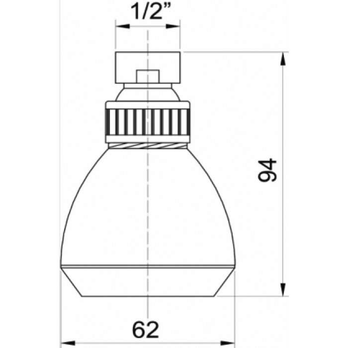 Pomme de douche - SIDER - 1 Jet - Ø 62 mm-1