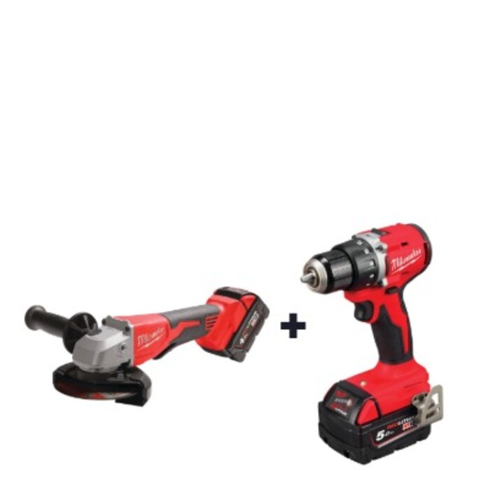 Lot perceuse-visseuse compacte et meuleuse d'angle Ø125 mm – MILWAUKEE – M18 brushless-1