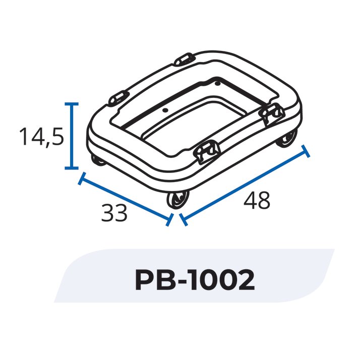 Chariot mobile pour poubelle - PROBBAX - 33 x 48 x 14,5 cm-1