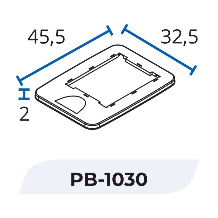 Cadre couvercle pour poubelle - PROBBAX -  32,5 x 45,5 x 2 cm - Vert-1