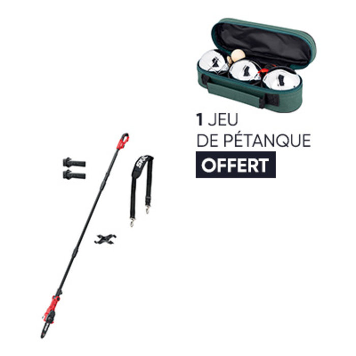 Élagueuse sur perche sans fil + 1 jeu de pétanque offert