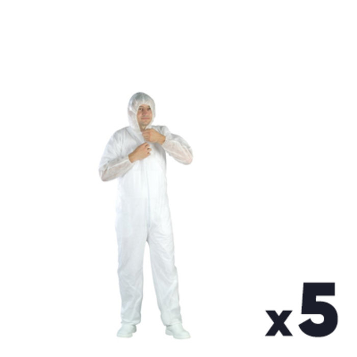 Combinaison SPP blanche - Taille XL - lot de 5-1
