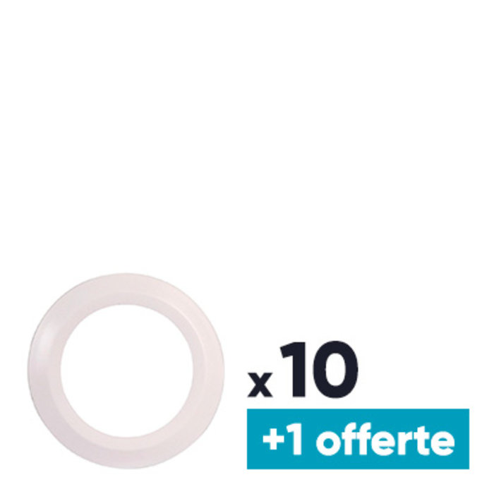 Lot de 10 rosaces pour pipe WC ø 100 mm + 1 OFFERTE-1