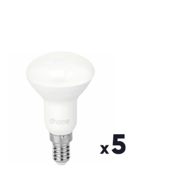 Lot de 5 ampoules LED réflecteur - R50 - Dhome - E14 - 5 W - 470 lm - 2700 K - Boite-1