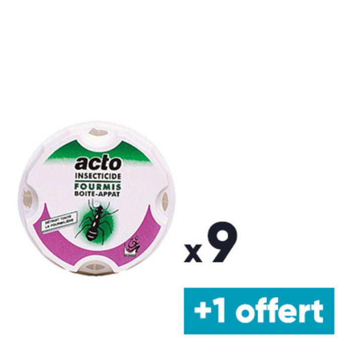 Lot de 9 anti-fourmis - Acto - 10 gr + 1 offert