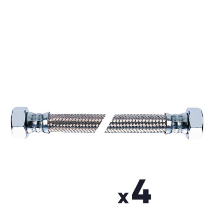 Flexible de raccordement - 50 cm - FF 1/2" - TUCAI - Lot de 4-1