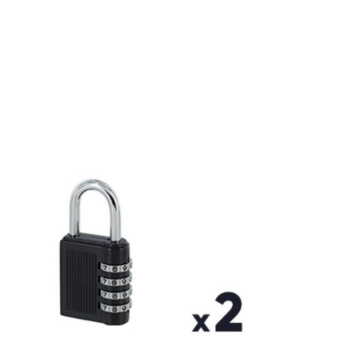 Cadenas de sûreté - Compact 04 - Thirard - Combinaison modifiable - Lot de 2-1