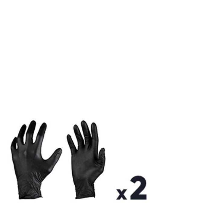 Gant jetable noir - Black Mamba - Lot de 2 boîtes de 100-1