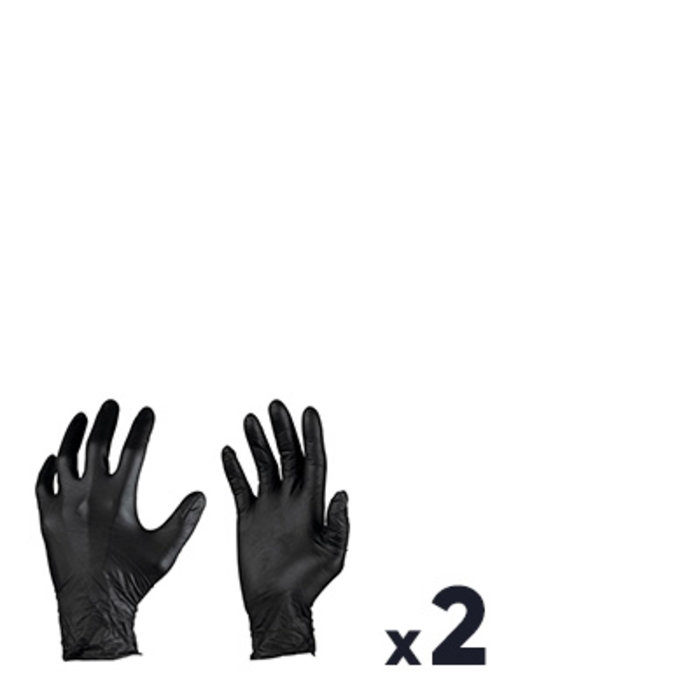 Gant jetable noir - Black Mamba - XL - Lot de 2 boîtes de 100-1